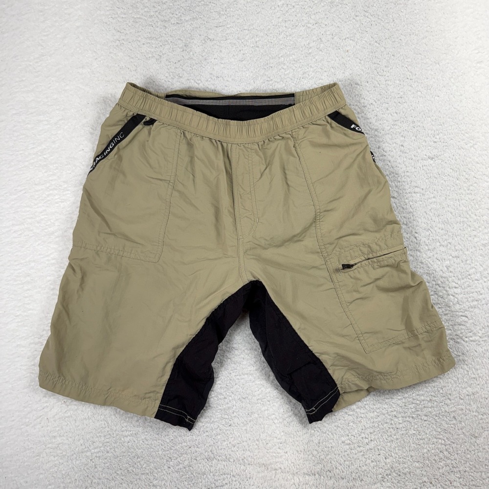 FOX Racing Padded Shorts Brown Cycling Vintage Biking Drawstring Men's L (W30)